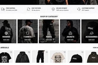 design clothing store clothing website shopify expert streetwear shopify