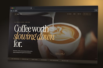 design a modern restaurant or cafe website