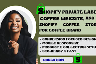 build a shopify private label coffee store for your coffee brand