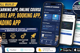 develop an elearning app online course app mobile app booking app, reading app