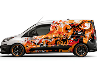design a professional custom car wrap for your vehicle or business