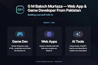 build modern web app and simple 2d game using ai tools