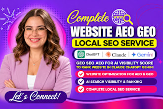 do GEO SEO aeo for ai visibility score to rank website in claude chatgpt gemini