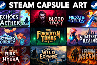 design steam capsule art steam capsule banner steam storefront game cover