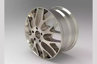 design custom cad wheel, rim, tire, 4k render, 4k animation, cnc manufacturing