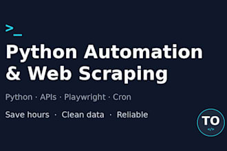 automate tasks with python scripts and web scraping
