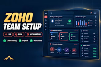 setup zoho people, zoho crm and zoho one for your business team