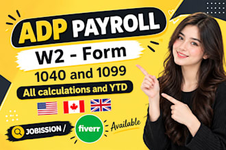 prepare adp payroll stubs and w2 forms for your employees
