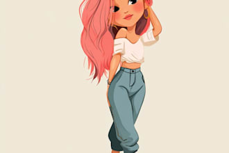 create a fun and unique cartoon character illustration for you