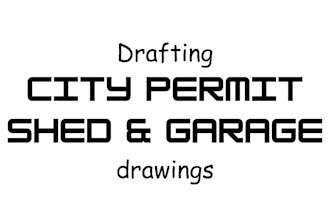 draft a complete city permit document for framing shed and garage