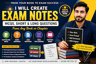 convert any book into easy exam notes and question banks