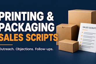 write printing and packaging sales scripts and follow up emails