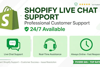 be your shopify live chat support and customer support agent