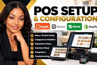 setup toast pos, square pos, clover pos and shopify pos