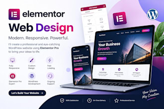 do professional elementor web design and wordpress website