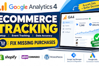 setup ga4 eccommerce tracking for shopify woocommerce