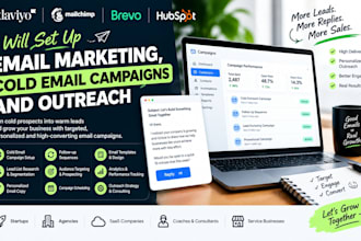 set up email marketing cold email campaigns and outreach