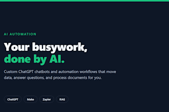 build a custom chatgpt ai chatbot or automation workflow