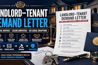 draft a landlord tenant demand letter or notice as a US attorney