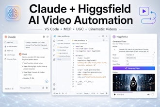 setup claude higgsfield ai video automation with vscode and mcp n8n autopost