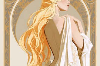 draw anything in art nouveau style