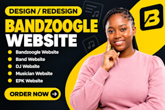 design bandzoogle website, redesign music website, bandzoogle store, dj website