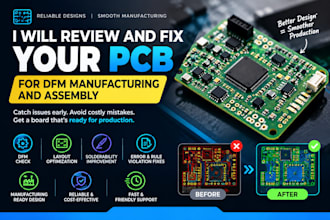 review and fix your pcb for dfm manufacturing and assembly