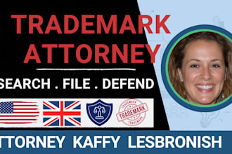 provide USA trademark search filing registration uspto ukipo trademark attorney