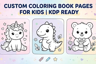 create custom colouring book pages for kids kdp already