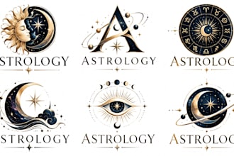 design a professional, zodiac, horoscope, cosmic, spiritual astrology logo