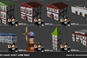 create 3d game assets, objects and roblox models for your game