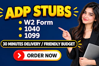 do stubs , adp and w2 for you and your employee