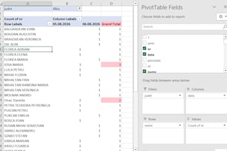 create excel formulas, vlookup and pivot tables