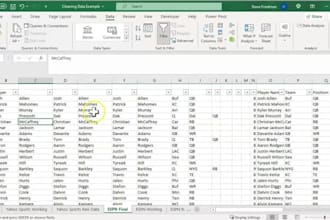 clean excel sheet data
