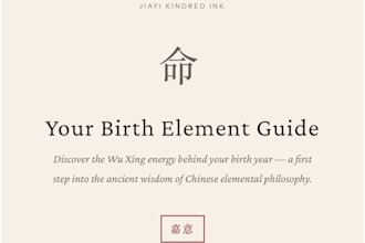 create your personalized five elements birth chart guide
