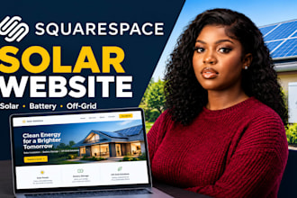 design wix website for solar installers or squarespace solar grid energy website