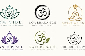 design a professional, yoga, meditation, spiritual, wellness holistic om logo