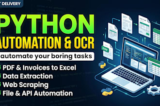 build a custom python script for data extraction, ocr or automation