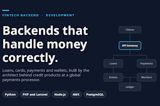 build a secure fintech backend for loans, cards, payments or wallets