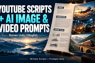 write youtube scripts with ai image and video prompts
