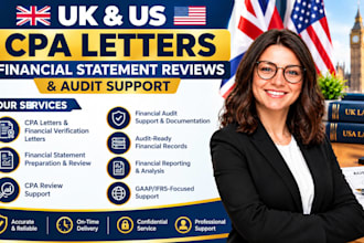 provide UK and US CPA letters, financial statement reviews, and audit support