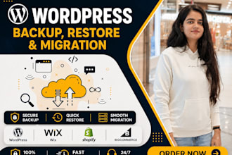 do wordpress backup, restore and website migration