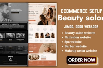 do ecommerce setup, beauty salon websites online webstore, jimdo, odoo webador