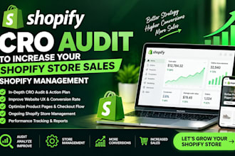 do a shopify cro audit to increase shopify store sales, shopify management