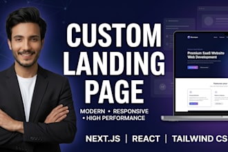 build a responsive react landing page with tailwind CSS
