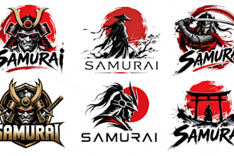 design a professional japanese, warrior, katana ninja, martial arts samurai logo