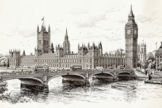 hand draw architecture and urban design sketches