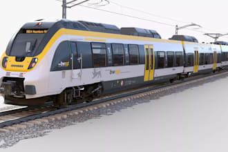 design realistic 3d train, locomotive, railway coach and printable model