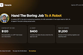 build a custom ai agent, custom gpt or n8n automation for your business