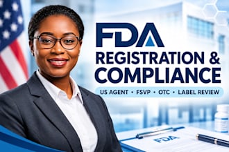 do fda registration US agent otc listing fsvp npn and compliant label design